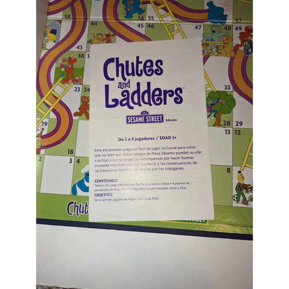 Vintage Sesame Street Chutes and Ladders Board Game Complete